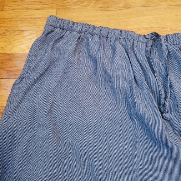 Karen Scott Pinstriped Navy Pants - Picture 4 of 5